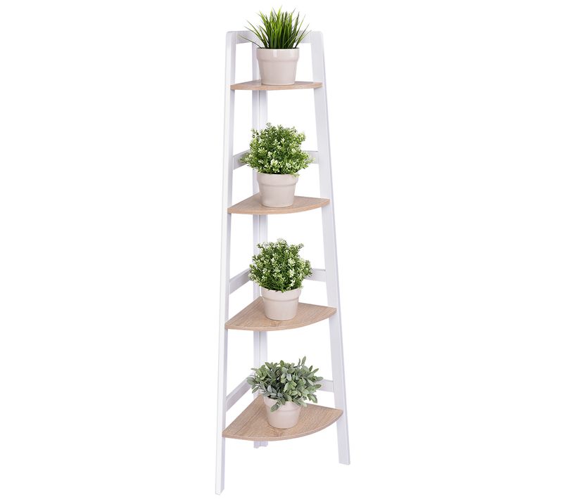 Bibliothèque / Étagère Et De Rangement Pour Angle Avec 4 Étagères Style Moderne 32 X 32 X 138 Cm