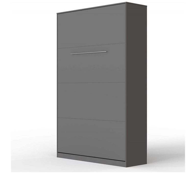 Lit Escamotable +2 Placards V 120x200+(80x2)cm Standard Anthracite/anthracite