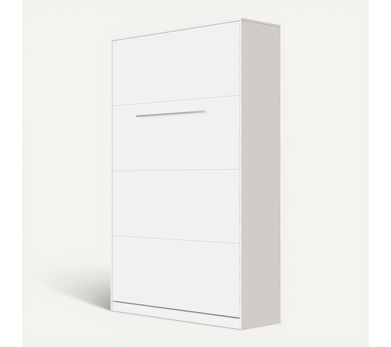 Lit Escamotable +2 Placards V 120x200+(100x2)cm Standard Blanc/blanc