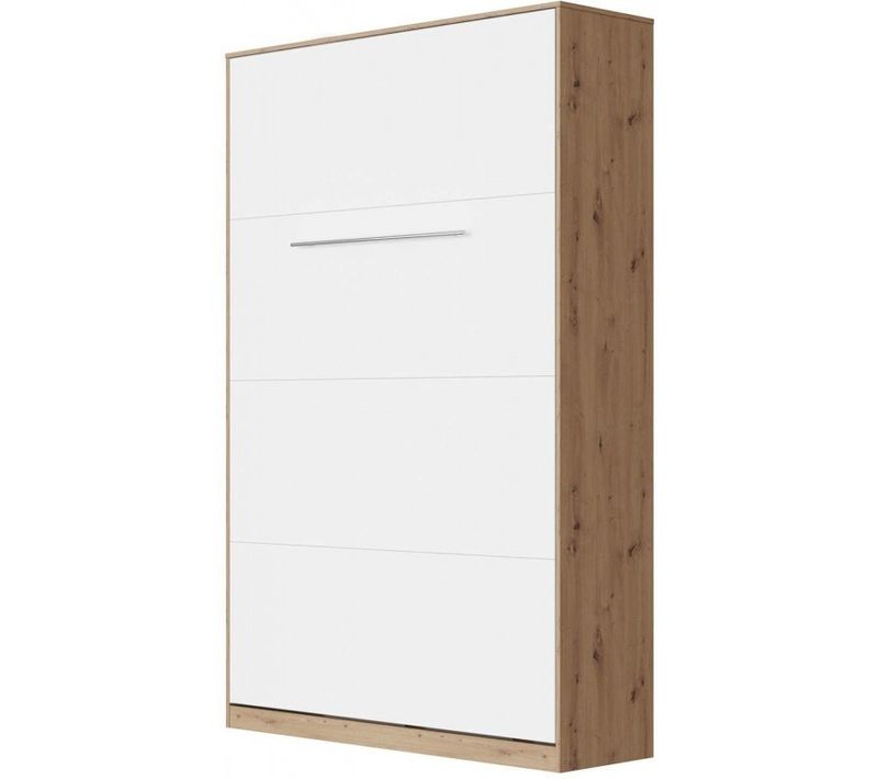 Lit Escamotable +2 Placards V 120x200+(100x2)cm Standard Chêne Sauvage/blanc