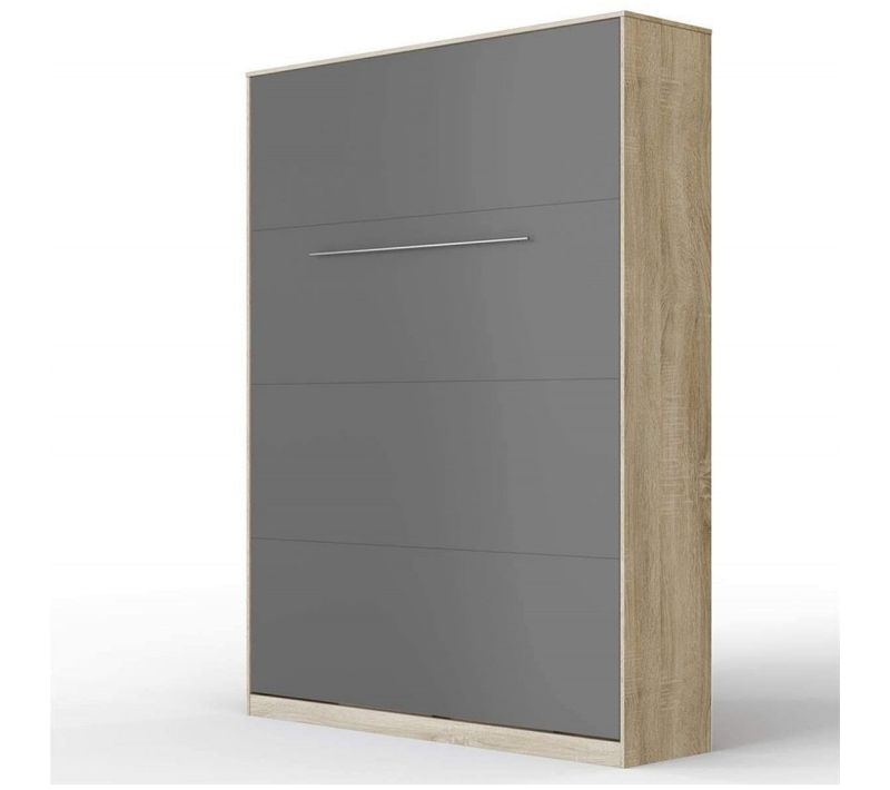 Lit Escamotable +2 Placards V 140x200+(100x2)cm Standard Chêne Sonoma/anthracite