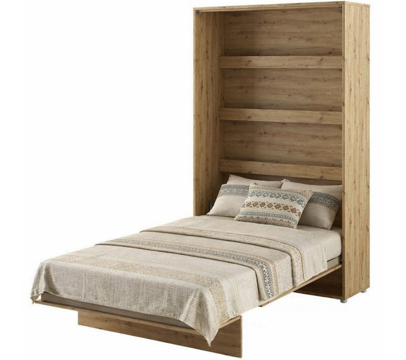 Lenart Armoire Lit Escamotable Vertical 120x200 Cm Chêne Artisan Lit Rabattable Lit Mural"consus"