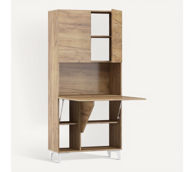 Armoire Placard Convertible En Bureau Et Table Home Office 175x80x36cm « Meggie-or Artisan»