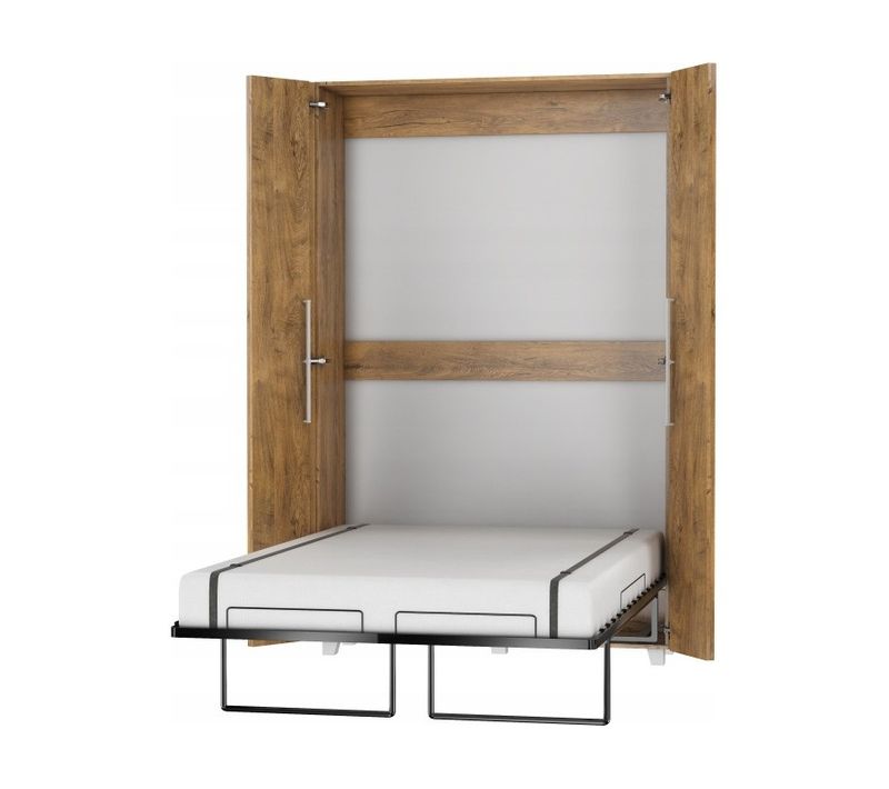 Armoire Lit Escamotable Vertical 120x200 Cm Or Artisan Avec Porte Lit Rabattable Lit Mural Todor