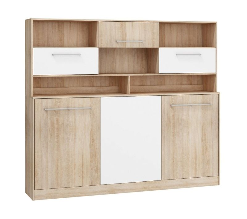 Armoire Lit Escamotable Horizontal 90x200 Avec Étagères Sonoma Blanc Lit Rabattable Lit Mural Roddy