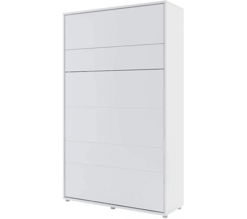 Lenart Armoire Lit Escamotable +2 Placards Vertical 120x200 Cm Blanc Mat Tiroir  "consus"