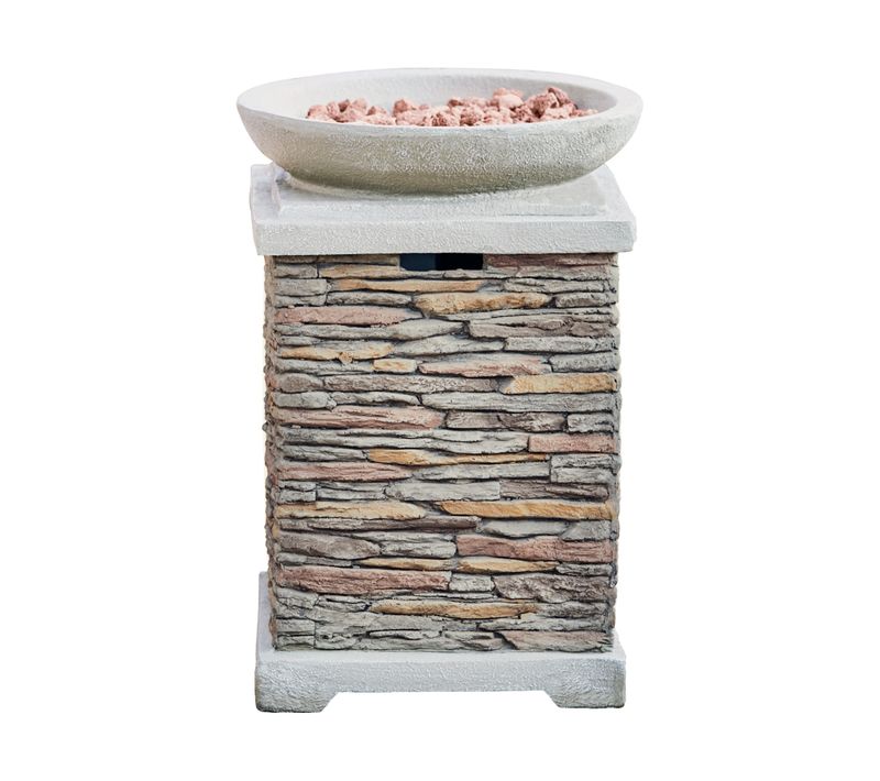 Braséro De Jardin à Gaz Chauffage Extérieur Effet Pierre