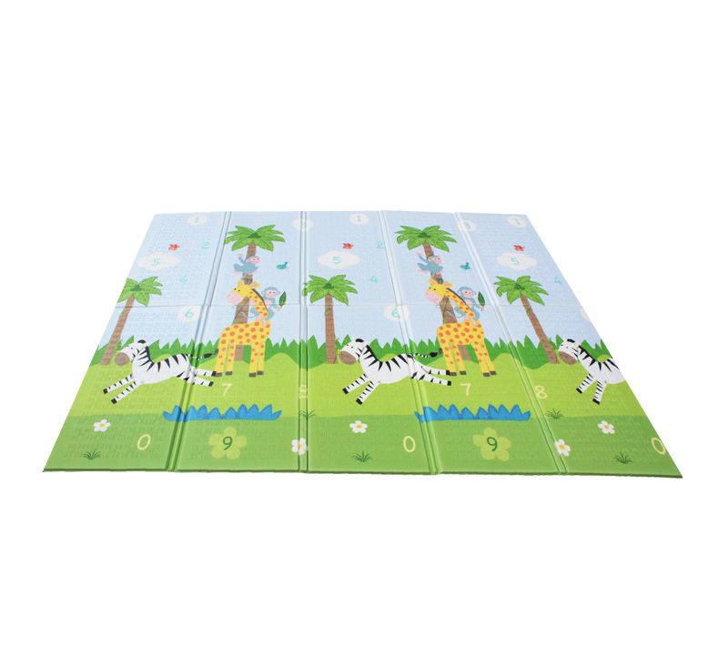 Tapis De Jeu D’éveil Pliable Pour Enfant Bébé Double Face 2 En 1