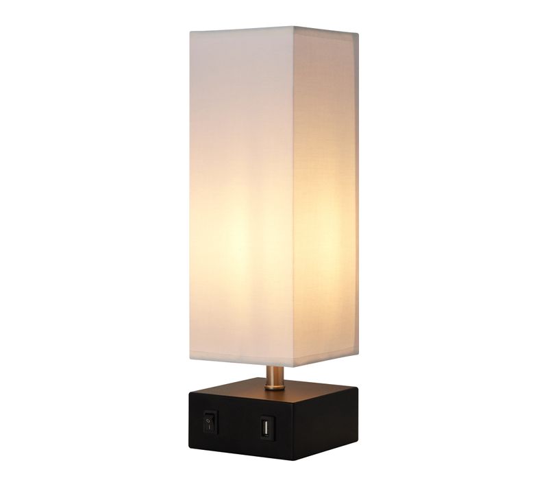 Lampe De Table De Chevet Colette Avec Port USB Et Nuance Blanche