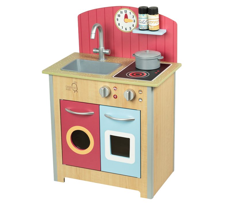 Cuisine Enfant En Bois Dinette Avec 4 Accessoires