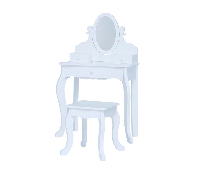 Coiffeuse Raiponce Enfant Fille Avec Miroir Et Tabouret