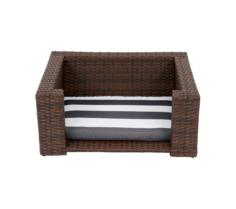 Lit Surélevé Avec Coussin Lavable - Rotin