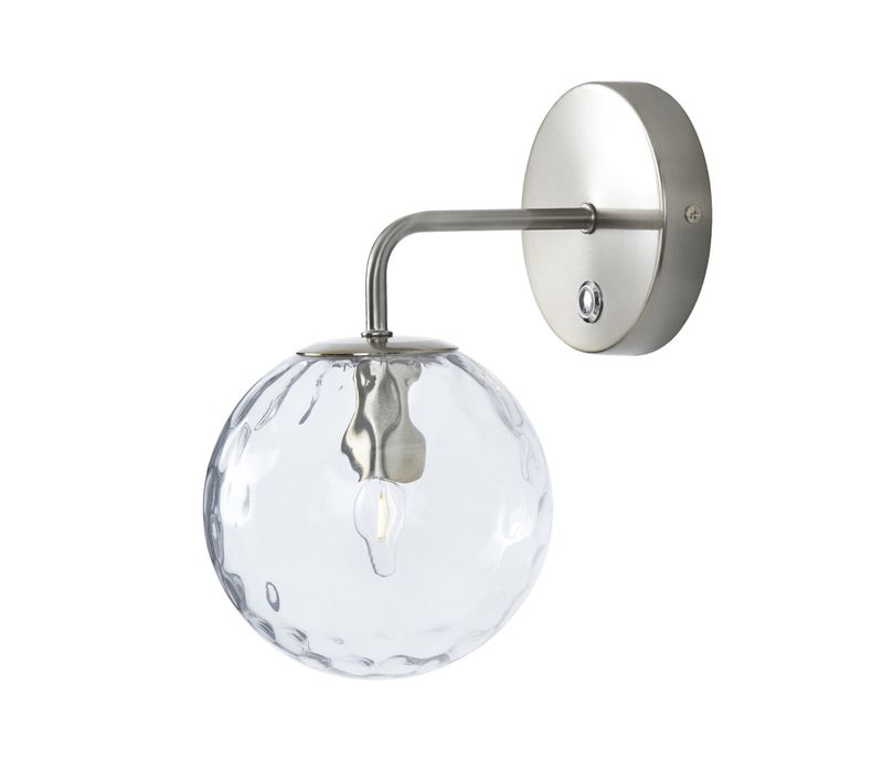 Versanora - 1 Globe De Verre De Murs Armé Léger Shade - Argent