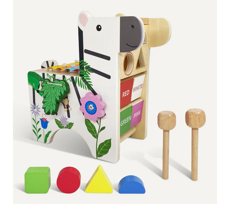 Centre D'activites Apprends Et Joue Zebre Avec Xylophone Pour Tout-petits