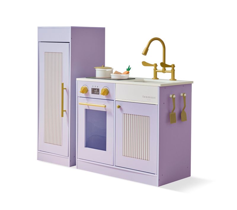 Cuisine Bois Enfant Avec Accessoires, Violette