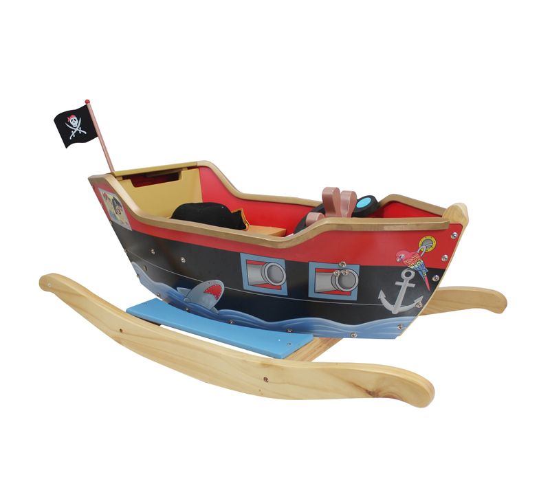 Jouet à Bascule En Bois Bateau De Pirate Pour Enfant Garçon