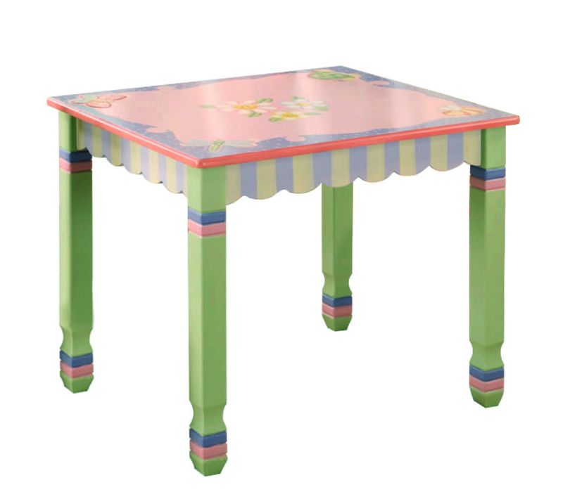 Table Enfant En Bois Chambre Bébé Fille (sans Chaise)