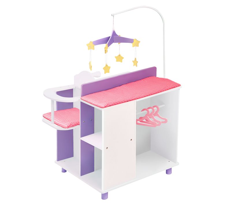 Table à Langer Poupon Poupée Little Princess Rangement Meuble Bois Jeux