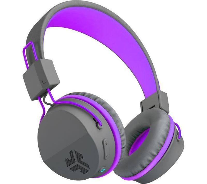 Casque Bluetooth Jbuddies Studio Kids Autonomie Bt 24h Gris Et Violet