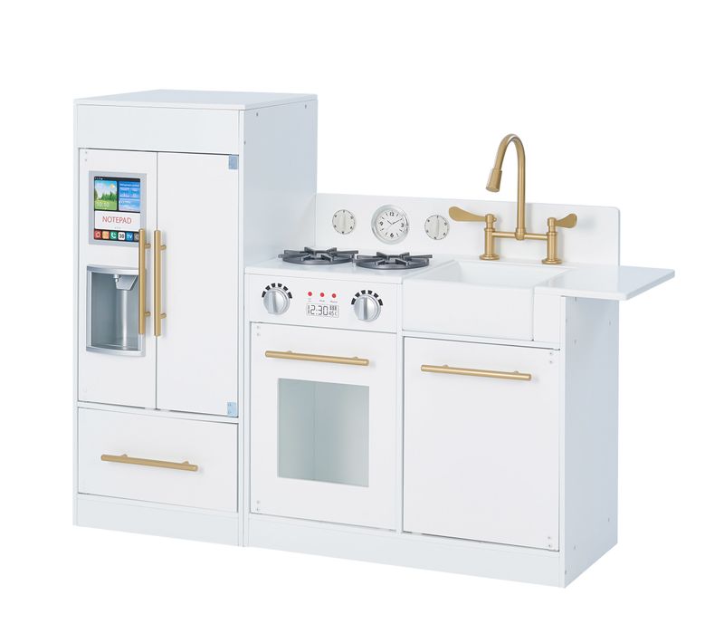 Grand Jeu De Cuisine Blanc En Bois Pour Enfant