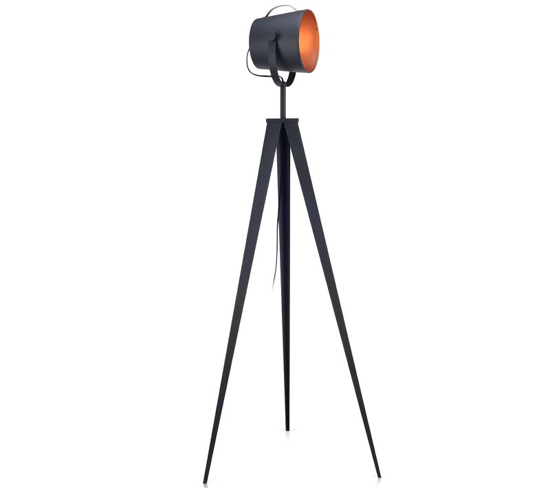Lampadaire Trépied Lampe De Salon Rétro Projecteur Abat-jour