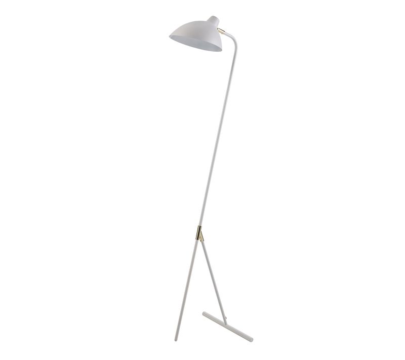 Lampadaire Lampe De Salon Sur Pied Blanc Doré Delicata