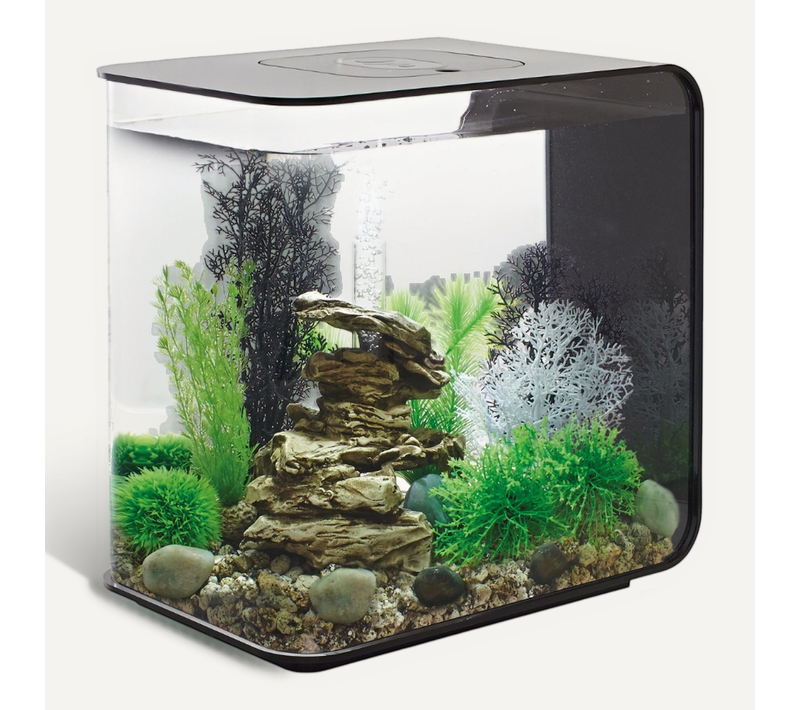 Aquarium Décoratif 30l LED Avec Cadre Noir Flow 30 LED Black