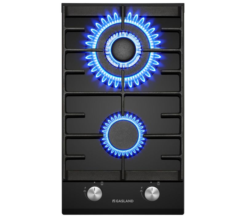 Plaque De Cuisson Gaz Gh2302bg1fc 2 Feux, Plaque Gaz Verre Trempé Noir 30 Cm