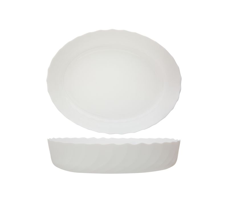 Plat De Cuisson Blanc 36,9 X 28,6 Cm Smart Cuisine Trianon