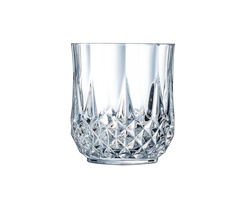 6 Verres à Eau Vintage 32cl Longchamp - Cristal D'arques - Verre Ultra Transparent Au Design Vintage