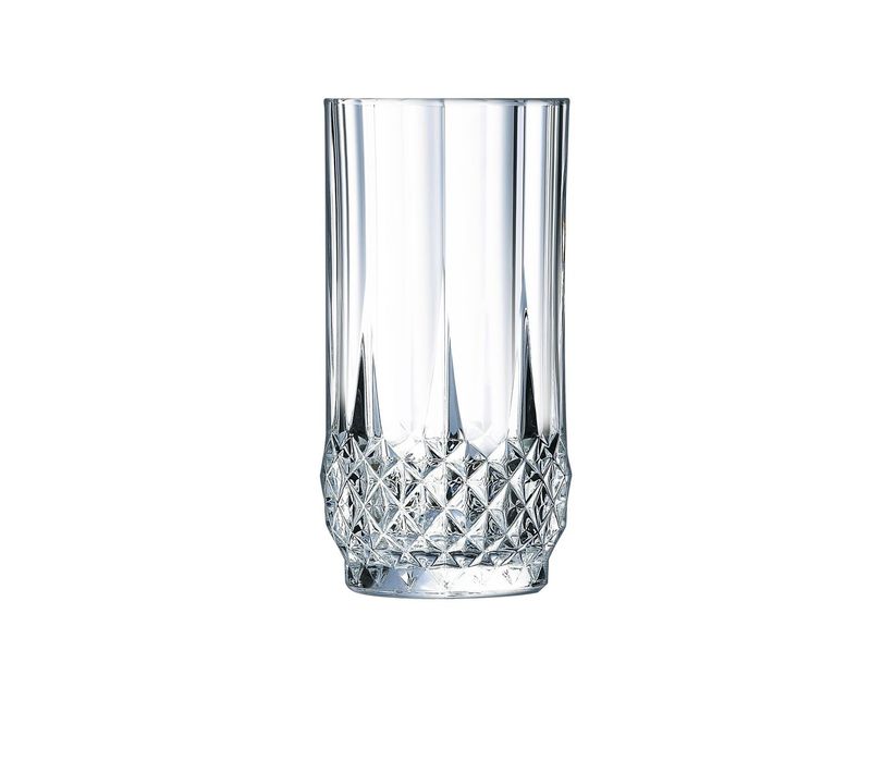 6 Verres à Eau Vintage 28cl Longchamp - Cristal D'arques - Verre Ultra Transparent Au Design Vintage