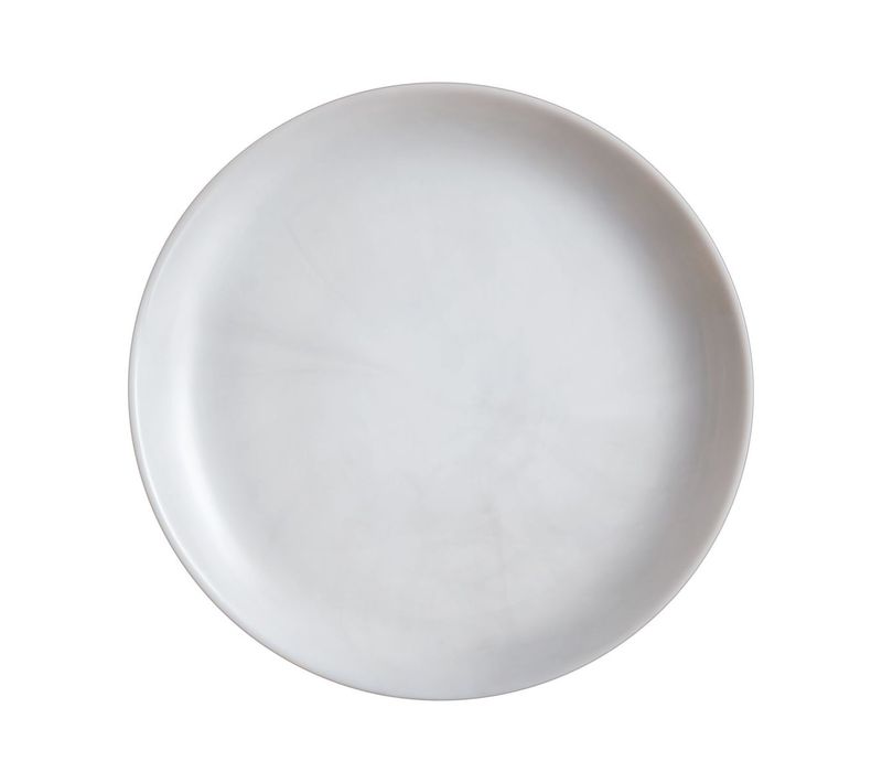 6 Assiettes à Dessert Grises Effet Marbré Aléatoire 19 Cm
