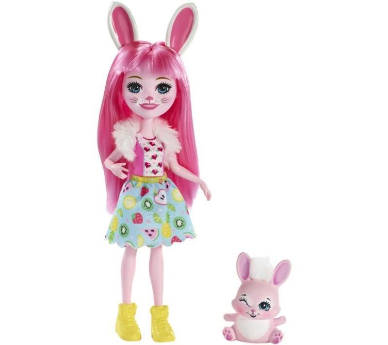Mini Poupée 15cm et Sa Figurine Animal Bree Lapin et Twist