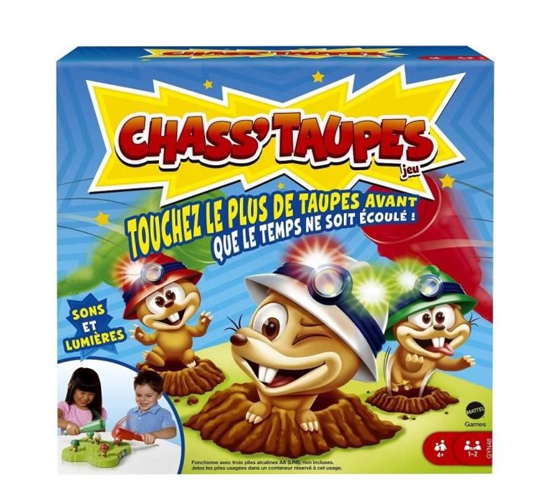 Chass'taupes Jeu De Société Enfant - 1 Ou 2 Joueurs - 4 Ans Et +