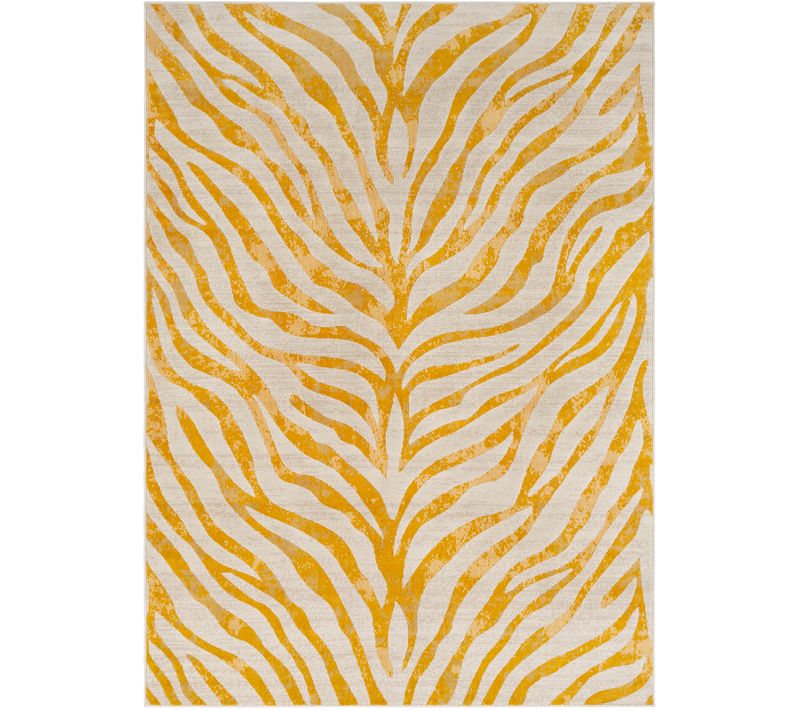Tapis Zébré Bohème Jaune/beige 160x220 Cm Cybele
