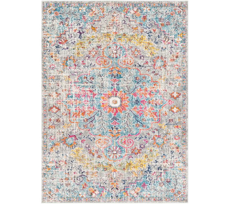 Tapis Vintage Oriental Multicolore/gris 200x275 Cm Lou