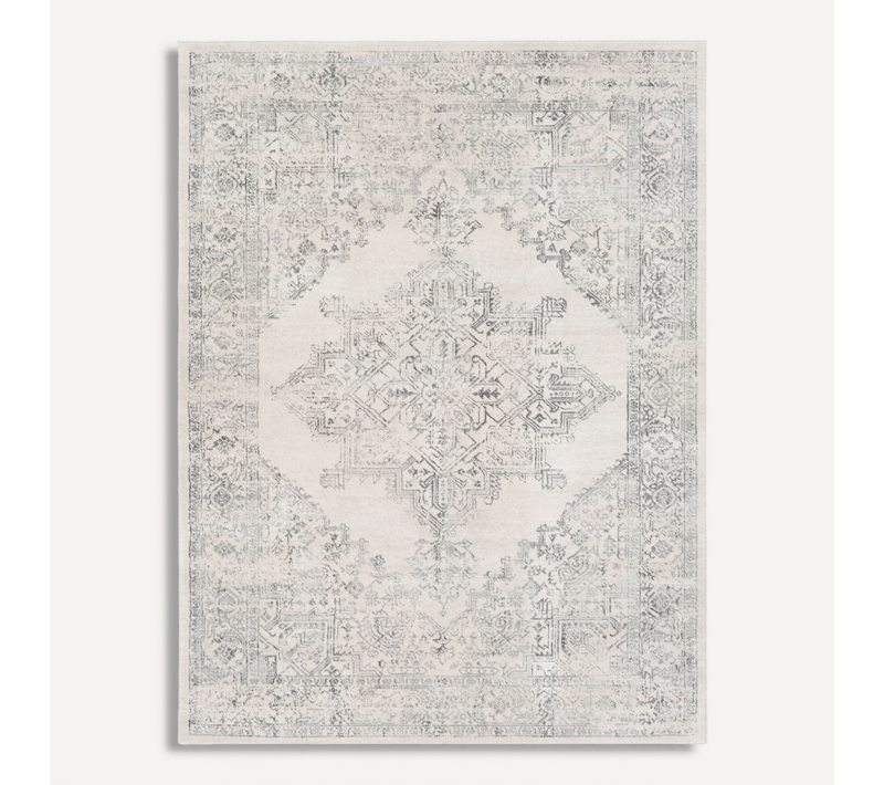 Tapis Vintage Oriental Blanc/gris 200x275 Cm Ceren