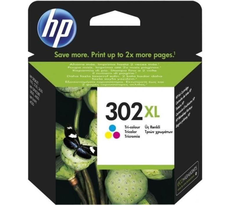 302xl Cartouche D'encre Trois Couleurs (f6u67ae) Pour Deskjet 2130/3630 Et Officejet 3830