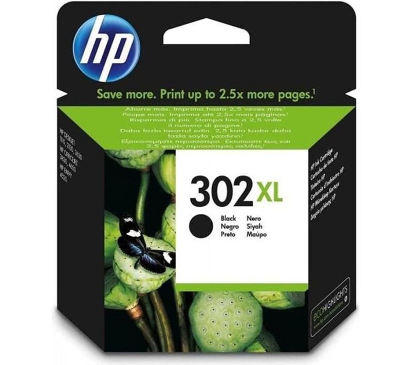 302xl Cartouche D'encre Noire Grande Capacité (f6u68ae) Pour Deskjet 2130/3630 Et Officejet 3830
