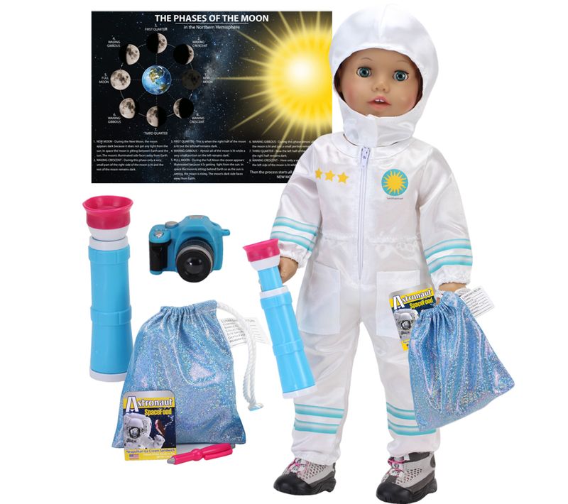 Ensemble D'astronaute Avec Accessoires Pour Poupées 45cm, Multicolores