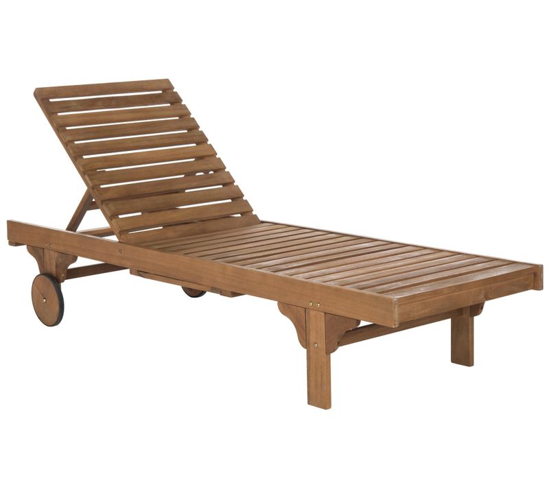 Chaise Longue D'exterieur Newport Naturel Bois D'eucalyptus 70 X 200 X 36 Cm