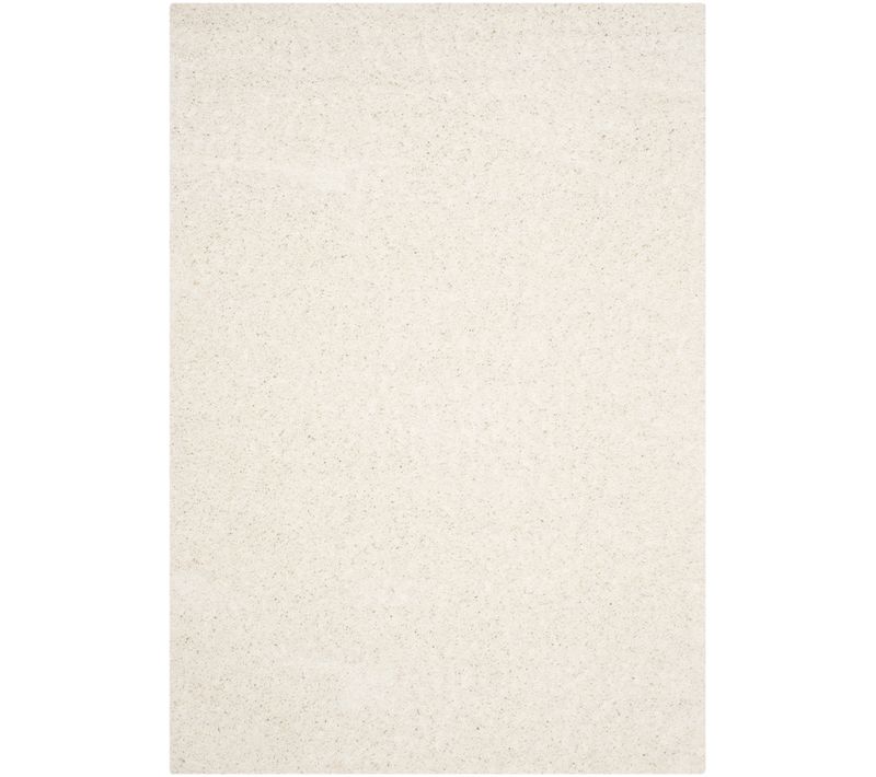 Tapis Athens à Poils Longs 183 X 274 Cm Shag Emery Blanc
