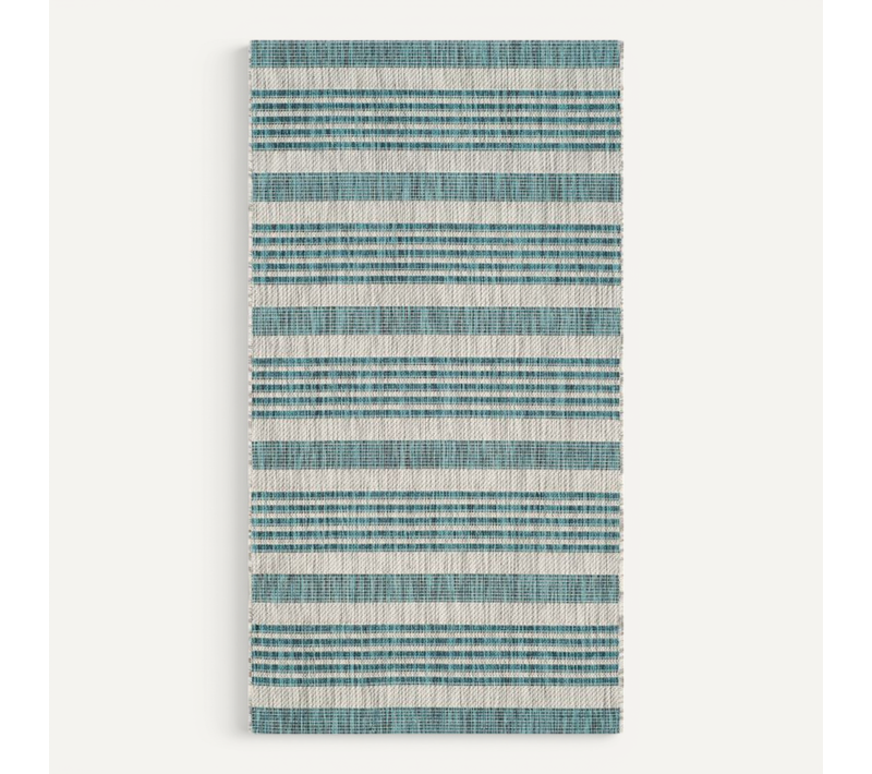 Tapis Cour 79 X 152 Cm Contemporain Wilshire Bleu