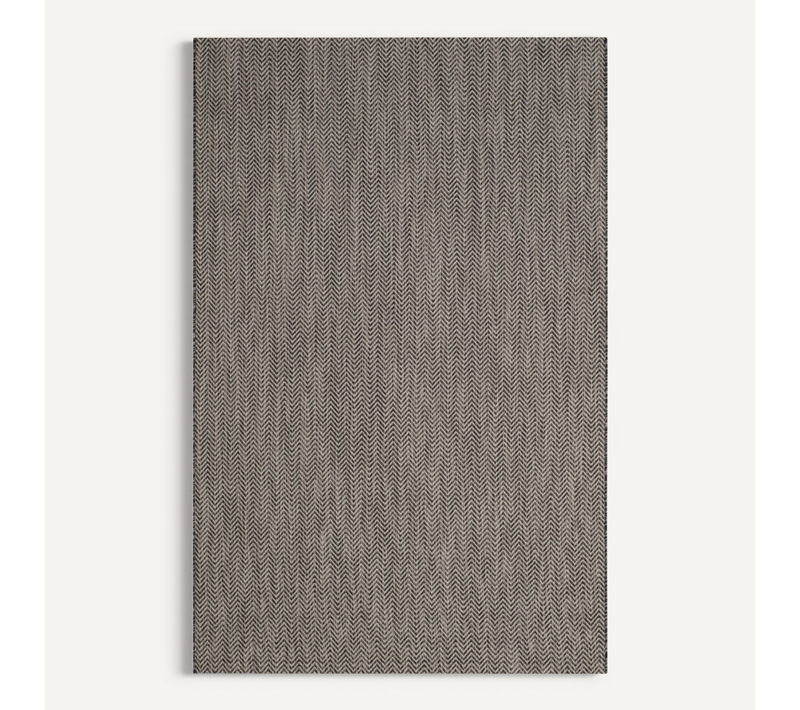 Tapis Cour 122 X 170 Cm Contemporain Serenna Noir / Beige