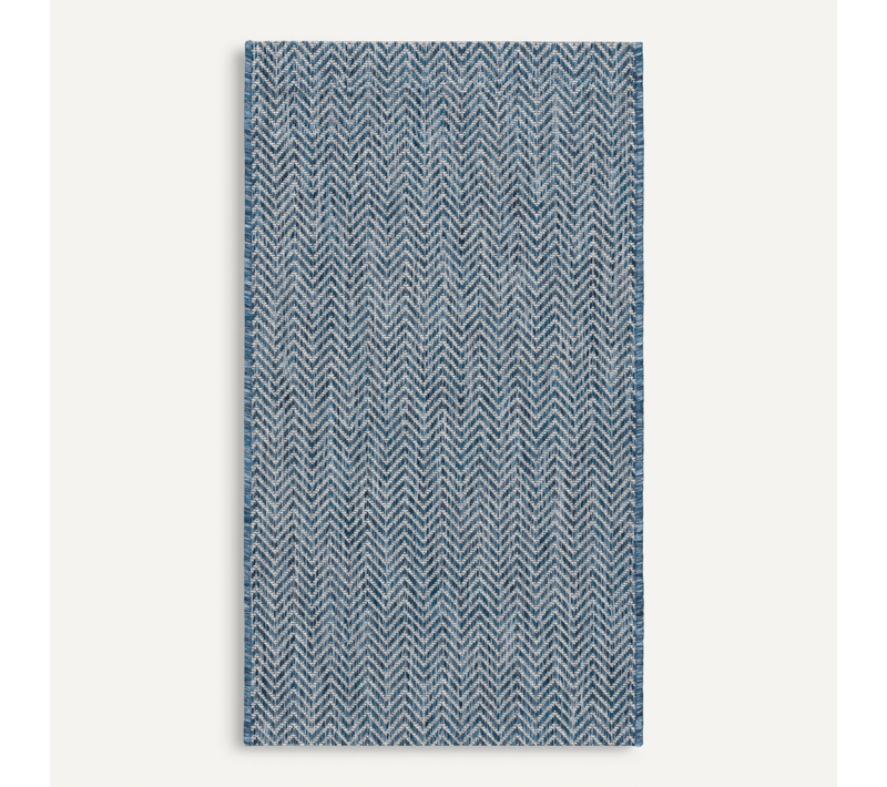 Tapis Cour 61 X 109 Cm Contemporain Irina Bleu Marine / Gris