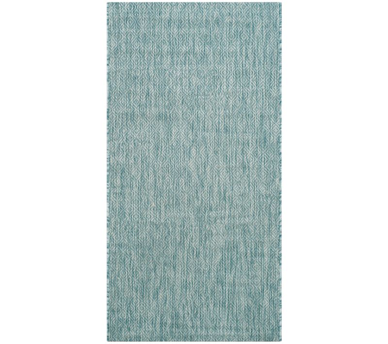 Tapis Cour 79 X 152 Cm Contemporain Zara Bleu