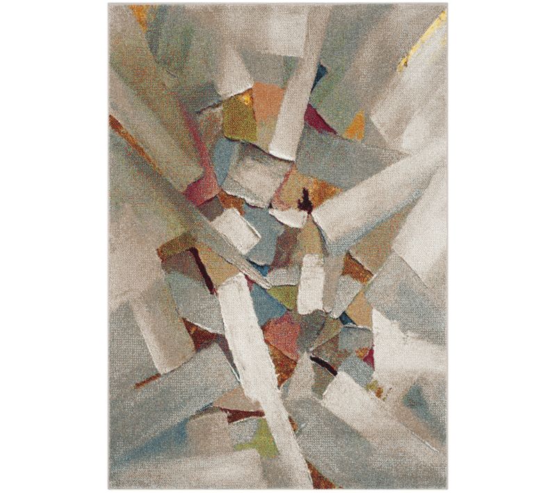Tapis Porcello 122 X 183 Cm Abstrait Moderne Caspian Gris / Multicolore