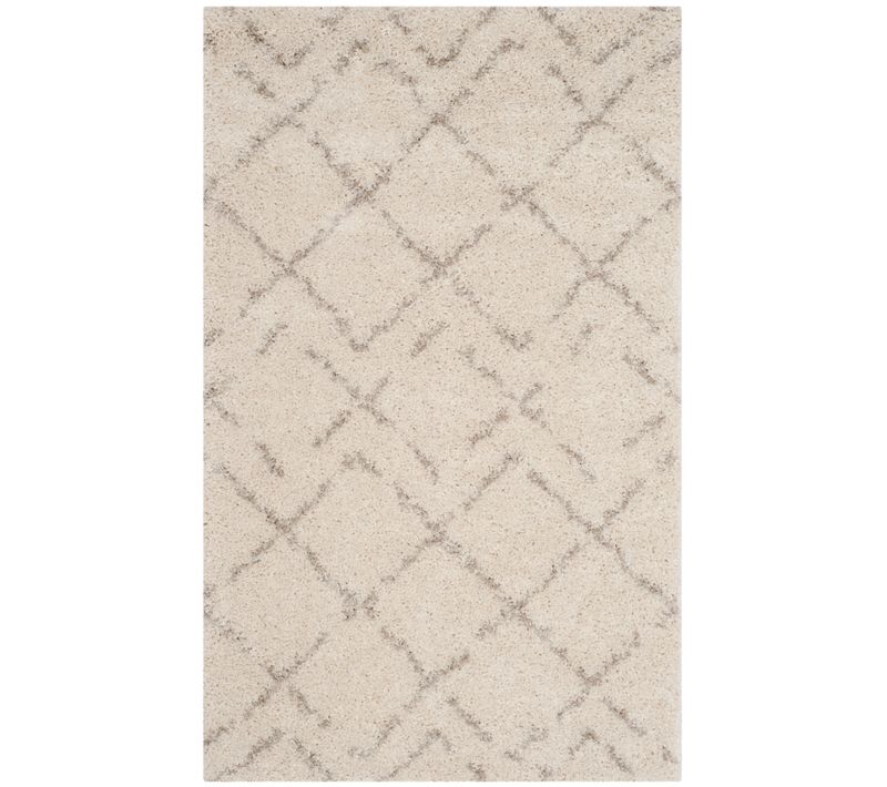Tapis Arizona à Poils Longs 91 X 152 Cm Shag Steph Beige