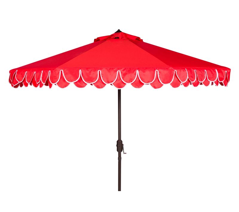 Parasol Littoral Valance Rouge Metal 255 X 255 X 250