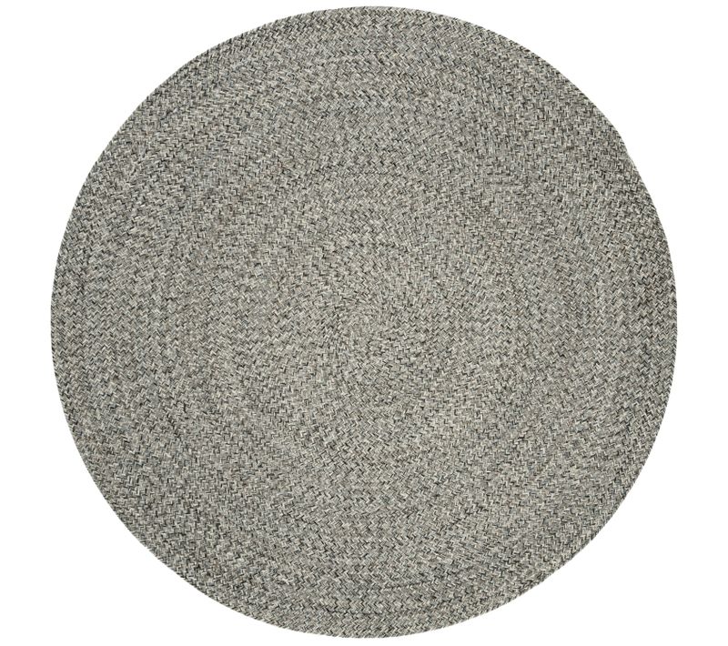Tapis Braided 91 X 91 Cm Pays Rustique Ferme Hesper Ivoire / Gris